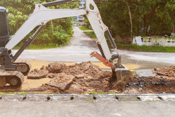 Water Line Excavation in Cookeville